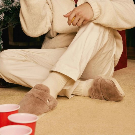 Slide Fluffy 1 Brown