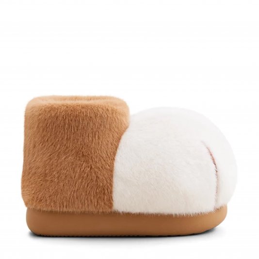 Snowball Cat Small Brown/White