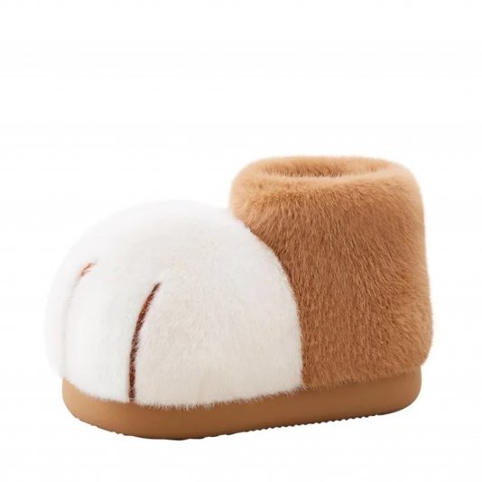Snowball Cat Small Brown/White