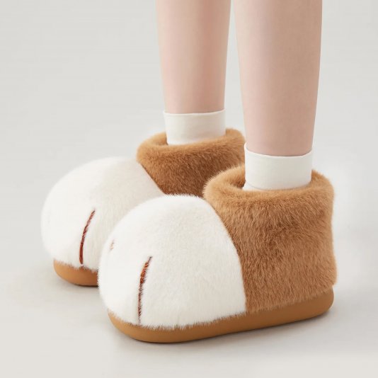 Snowball Cat Small Brown/White