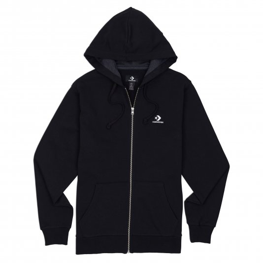 Embroidered SC Full Zip Hoodie FT Black