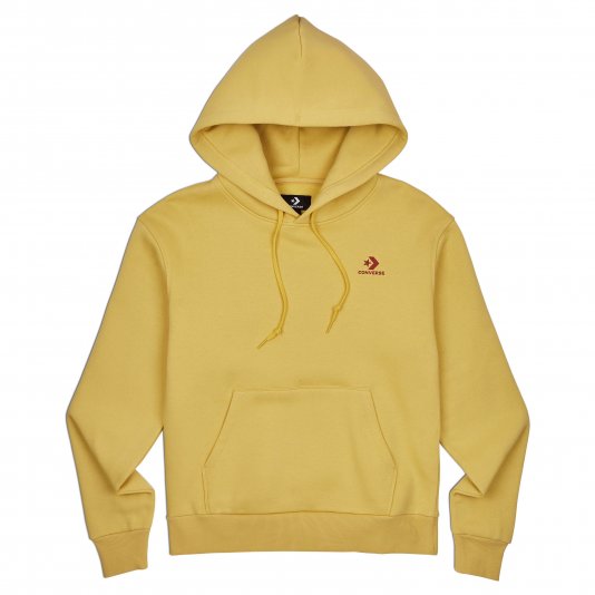 Embroidered Star Chevron Pullover Hoodie BB Saturn Gold