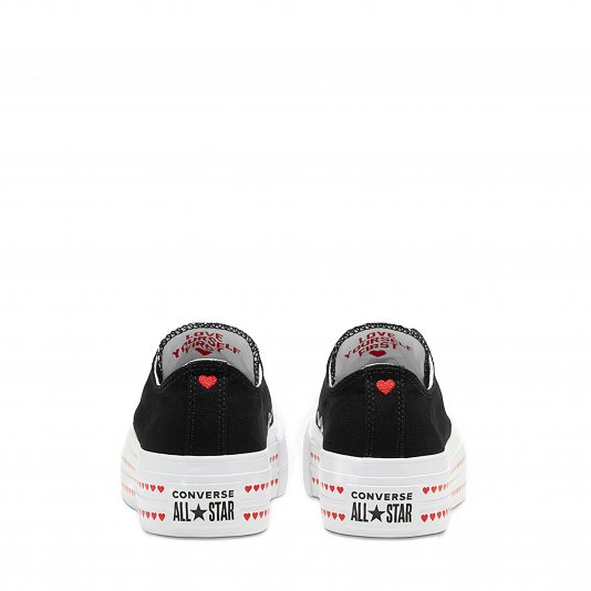 Chuck Taylor All Star OX Platform Love Fearlessly Black/University Red/White