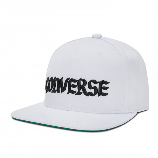 Graphic Snapback Cap White