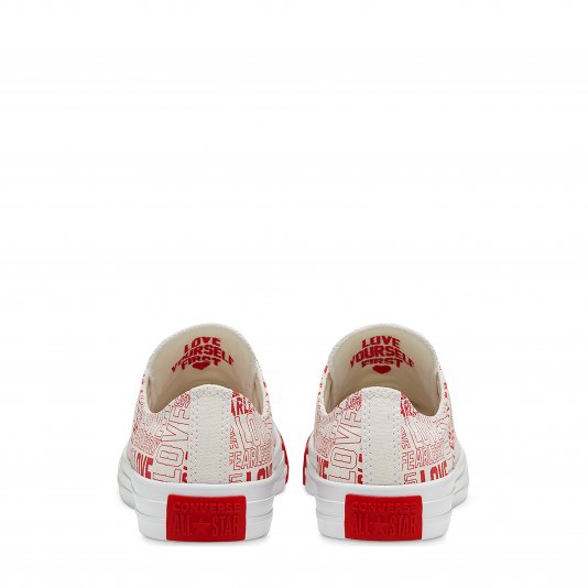 Chuck Taylor All Star OX Love Fearlessly Egret/University Red/White