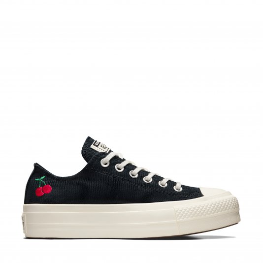 Chuck Taylor All Star Platform Cherries OX Black/Egret/Red