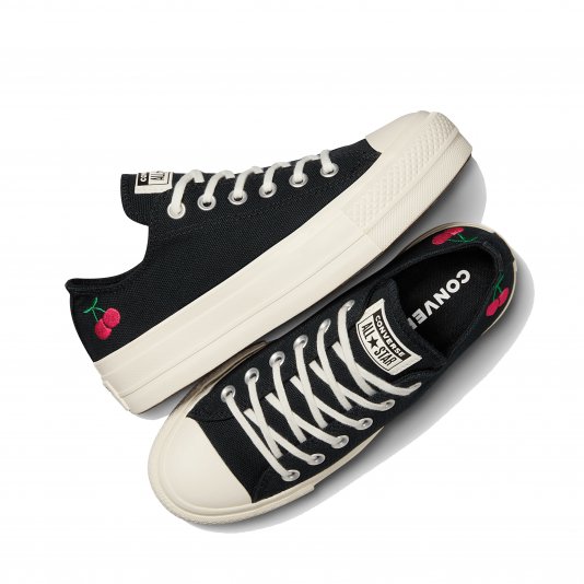 Chuck Taylor All Star Platform Cherries OX Black/Egret/Red