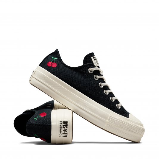 Chuck Taylor All Star Platform Cherries OX Black/Egret/Red