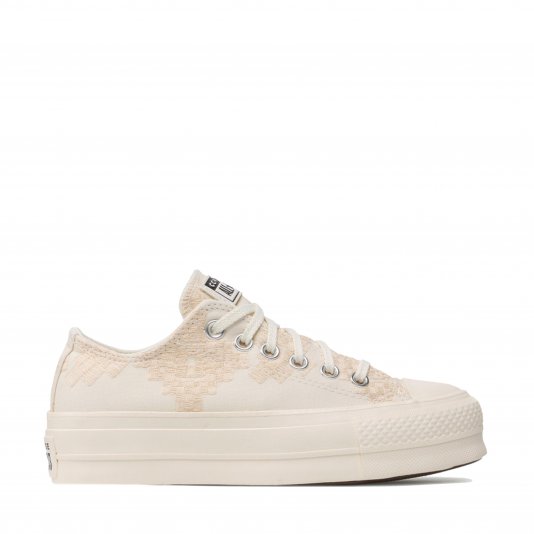 Chuck Taylor All Star Platform Tonal Embroidery OX Vintage White/Egret