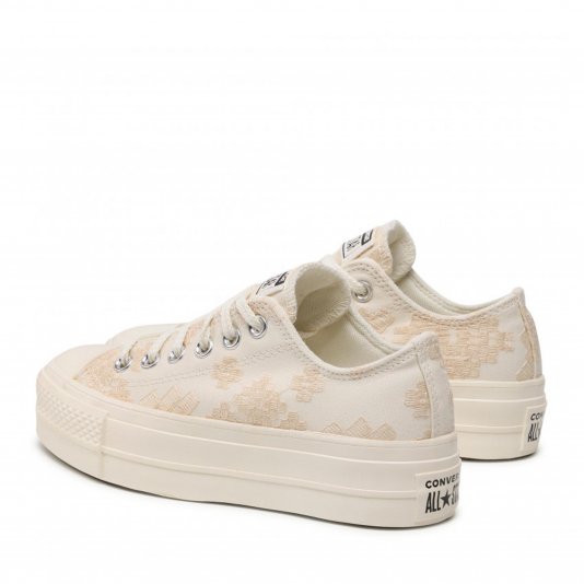 Chuck Taylor All Star Platform Tonal Embroidery OX Vintage White/Egret