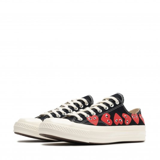 Chuck Taylor Vintage 70 X Comme des Garcons PLAY Multi Heart OX Black/White/High Risk Red