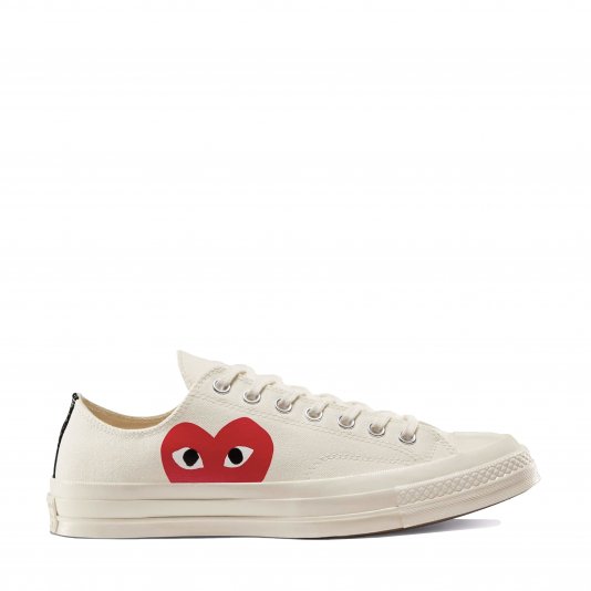 Chuck Taylor Vintage 70 X Comme des Garcons PLAY OX Milk/White/High Risk Red