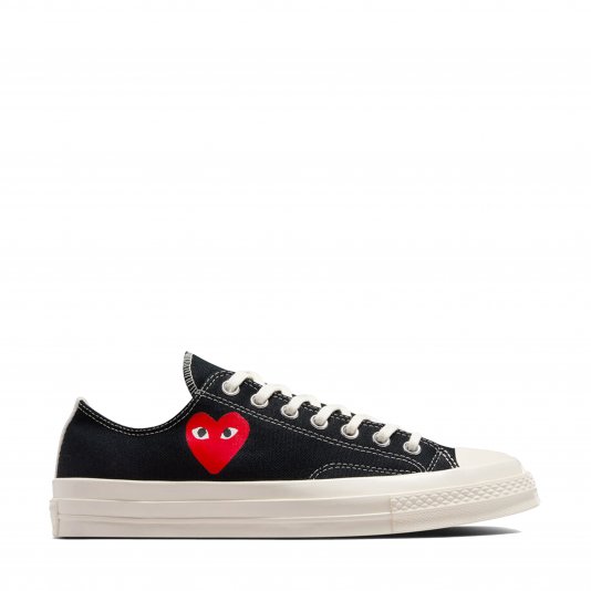 Chuck Taylor Vintage 70 X Comme des Garcons PLAY Single Heart OX HI Black/Red/Egret