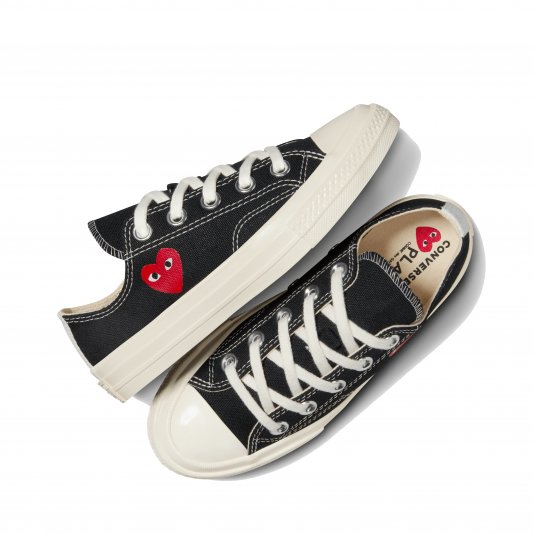 Chuck Taylor Vintage 70 X Comme des Garcons PLAY Single Heart OX HI Black/Red/Egret