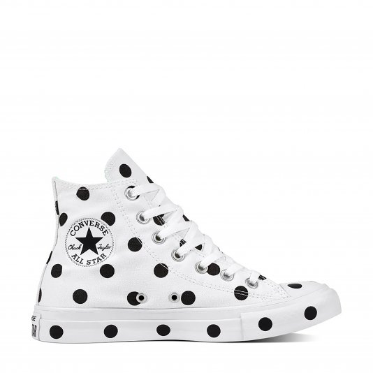 Chuck Taylor All Star HI Dots White/Black/Illusion Green