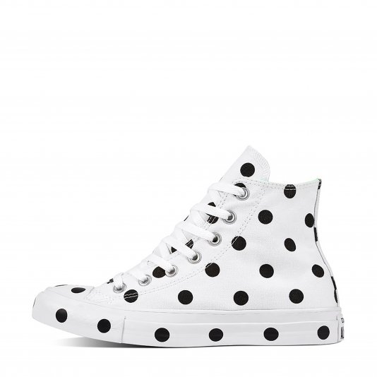 Chuck Taylor All Star HI Dots White/Black/Illusion Green