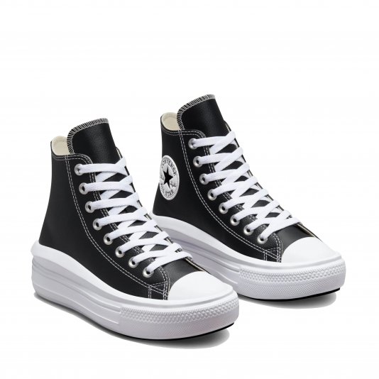 Chuck Taylor All Star Move HI Black Leather