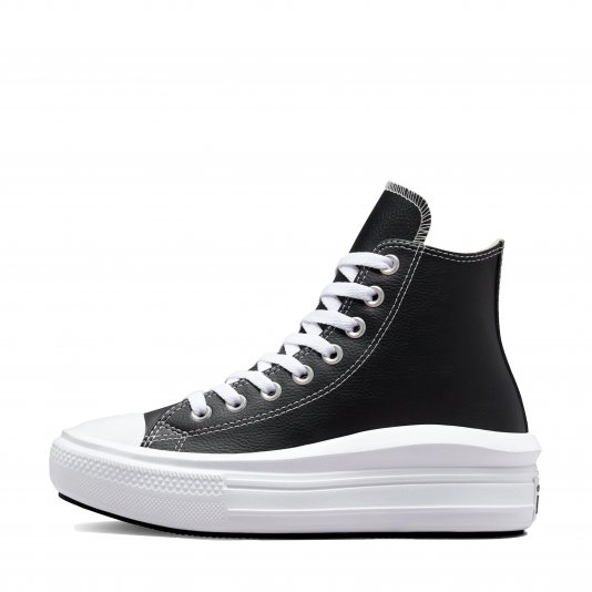 Chuck Taylor All Star Move HI Black Leather