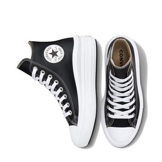 Chuck Taylor All Star Move HI Black Leather