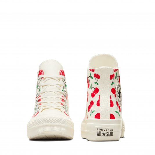 Chuck Taylor All Star Platform Cherries HI Egret/Red/Green