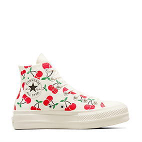 Chuck Taylor All Star Platform Cherries HI Egret/Red/Green ( У )