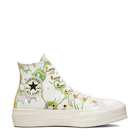 Chuck Taylor All Star Platform Crafted Florals HI Desert Sand/Lime Rave