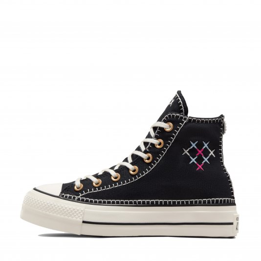 Chuck Taylor All Star Platform Crafted Stitching HI Black/Egret/Gold
