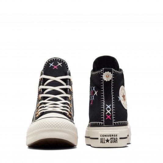 Chuck Taylor All Star Platform Crafted Stitching HI Black/Egret/Gold