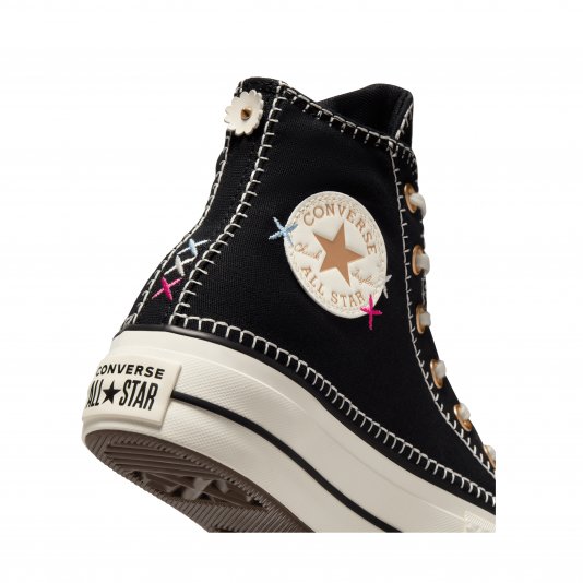 Chuck Taylor All Star Platform Crafted Stitching HI Black/Egret/Gold