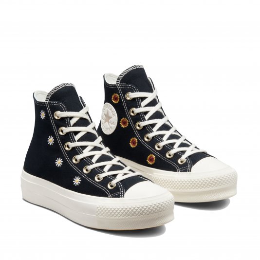 Chuck Taylor All Star Platform Festival Florals HI Black/Egret/Light Gold