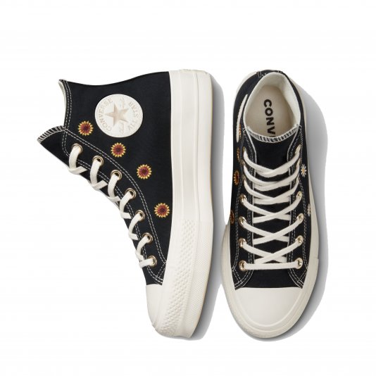 Chuck Taylor All Star Platform Festival Florals HI Black/Egret/Light Gold
