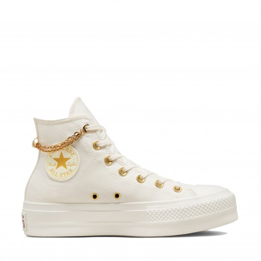 Chuck Taylor All Star Platform Gold Chain HI Egret/Thriftshop Yellow
