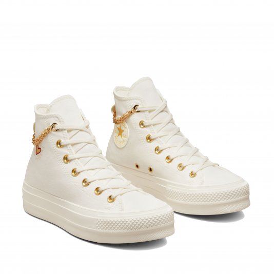 Chuck Taylor All Star Platform Gold Chain HI Egret/Thriftshop Yellow