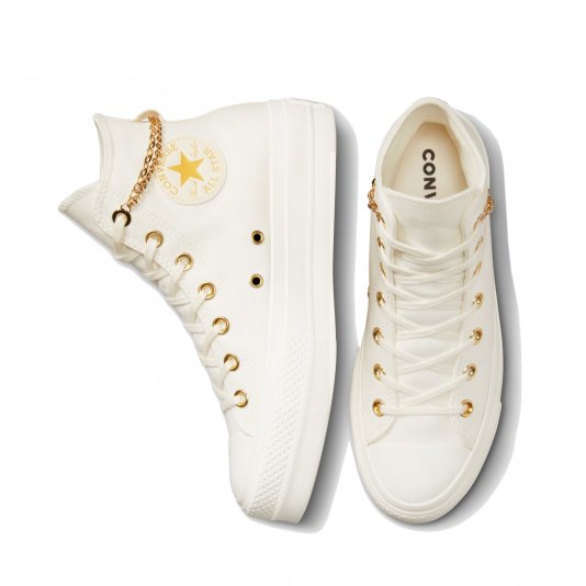 Chuck Taylor All Star Platform Gold Chain HI Egret/Thriftshop Yellow