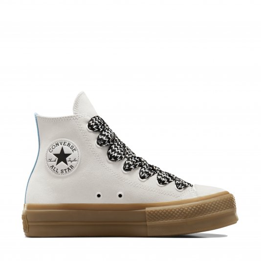 Chuck Taylor All Star Platform HI Vintage White/Out Of The Blue Suede