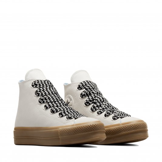 Chuck Taylor All Star Platform HI Vintage White/Out Of The Blue Suede