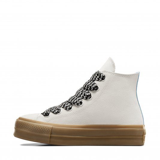 Chuck Taylor All Star Platform HI Vintage White/Out Of The Blue Suede