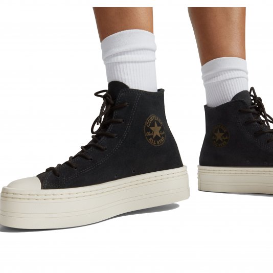Chuck Taylor All Star Platform Modern HI Black/Egret Suede
