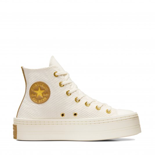 Chuck Taylor All Star Platform Modern HI Egret/Trek Tan/Gold
