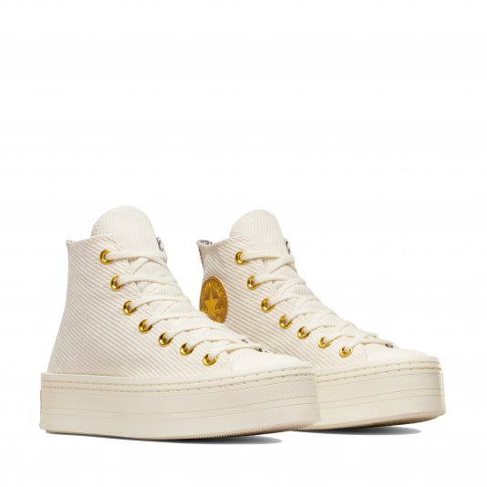 Chuck Taylor All Star Platform Modern HI Egret/Trek Tan/Gold