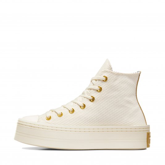Chuck Taylor All Star Platform Modern HI Egret/Trek Tan/Gold