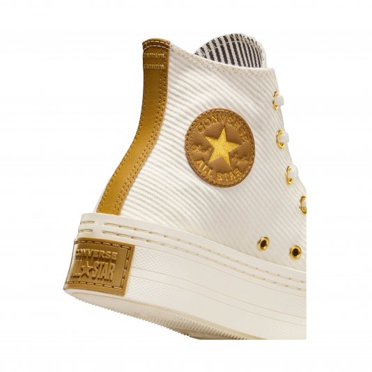 Chuck Taylor All Star Platform Modern HI Egret/Trek Tan/Gold