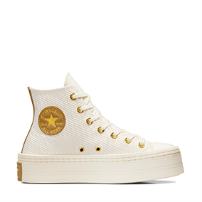 Chuck Taylor All Star Platform Modern HI Egret/Trek Tan/Gold