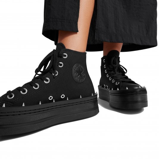 Chuck Taylor All Star Platform Modern Studded HI Mono Black