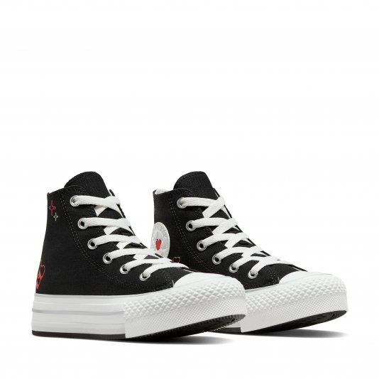 Chuck Taylor All Star Platform Y2K Heart HI Black/Vintage White