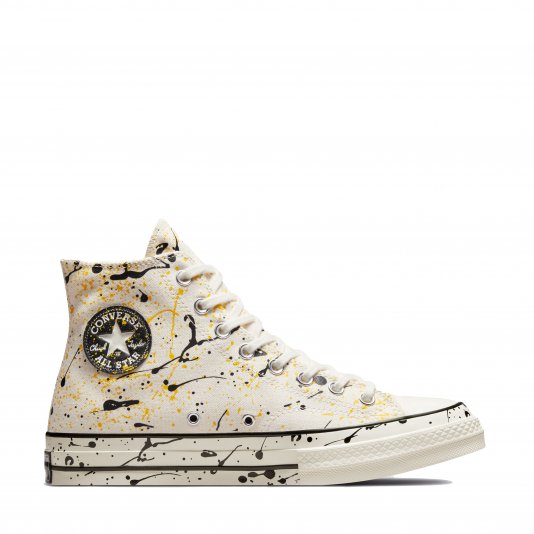 Chuck Taylor Vintage 70 Archive Paint Splatter HI Egret/Black/Amarillo