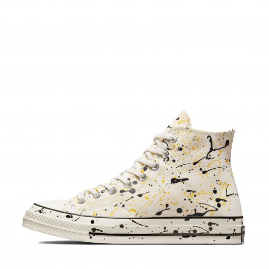 Chuck Taylor Vintage 70 Archive Paint Splatter HI Egret/Black/Amarillo