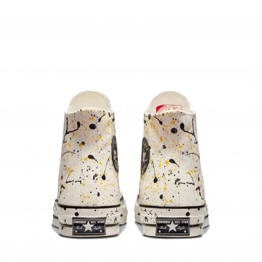 Chuck Taylor Vintage 70 Archive Paint Splatter HI Egret/Black/Amarillo