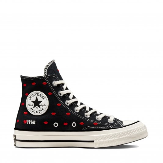 Chuck Taylor Vintage 70 Embroidered Lips HI Black/University Red ( У )