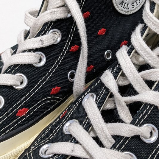 Chuck Taylor Vintage 70 Embroidered Lips HI Black/University Red ( У )